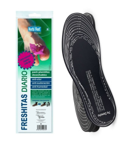 Herbi Feet Стельки дезодорирующие угольные одноразовые Freshita Diary, 5 пар, 6307.26 