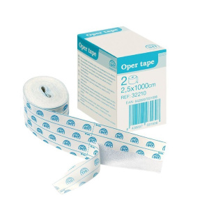 OperTape Клейкая фиксирующая лента из нетканого материала, 10см х 10м, 1шт, 12.209.27